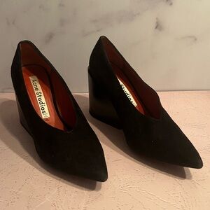 ACNE STUDIOS - Alvará pumps - black suede - size EU 38 / US 7.5 womens